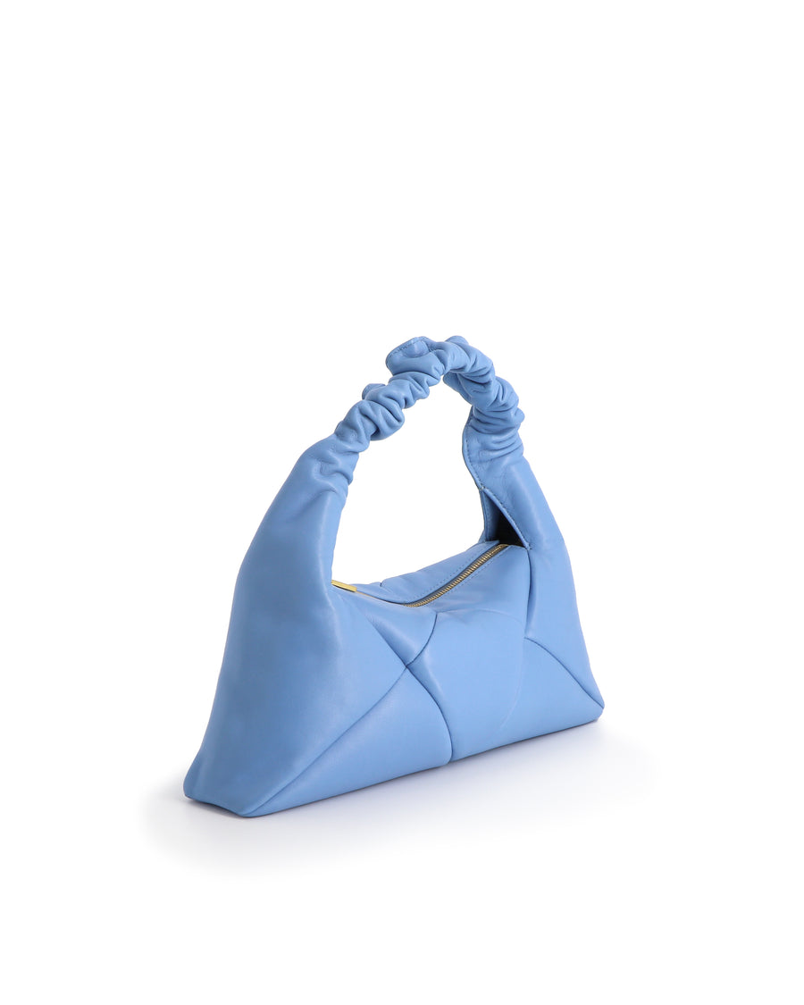 RECO handbag DIDI HOBO crafted from light blue paneled leather perfect gift for mother or wife with original design