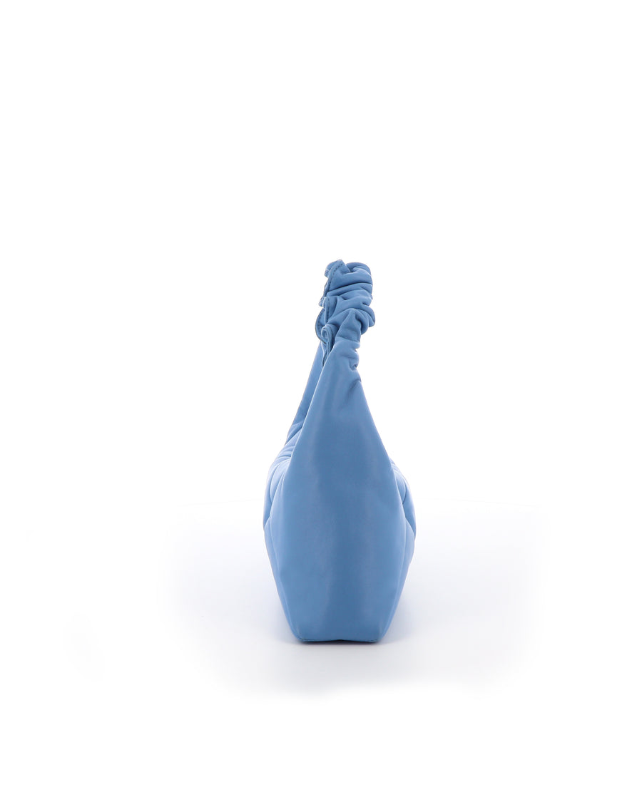 RECO handbag DIDI HOBO crafted from light blue paneled leather from upcycled and sustainable materials with a colorful and confortable design  