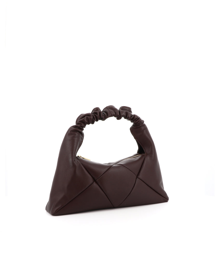RECO handbag DIDI HOBO crafted from dark brown paneled leather perfect gift for mother or wife with original design