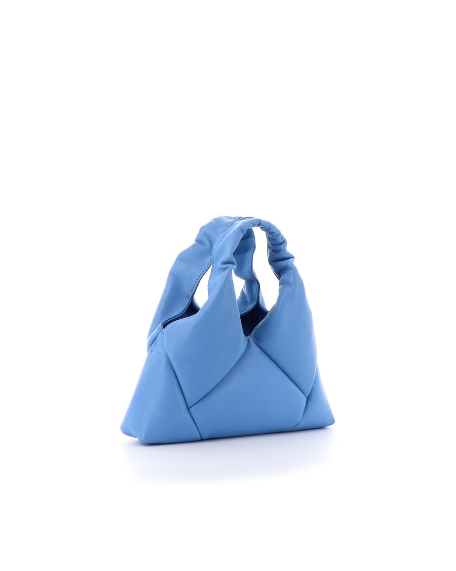 RECO handbag MINI DIDI crafted from blue paneled leather perfect gift for mother or wife with original design