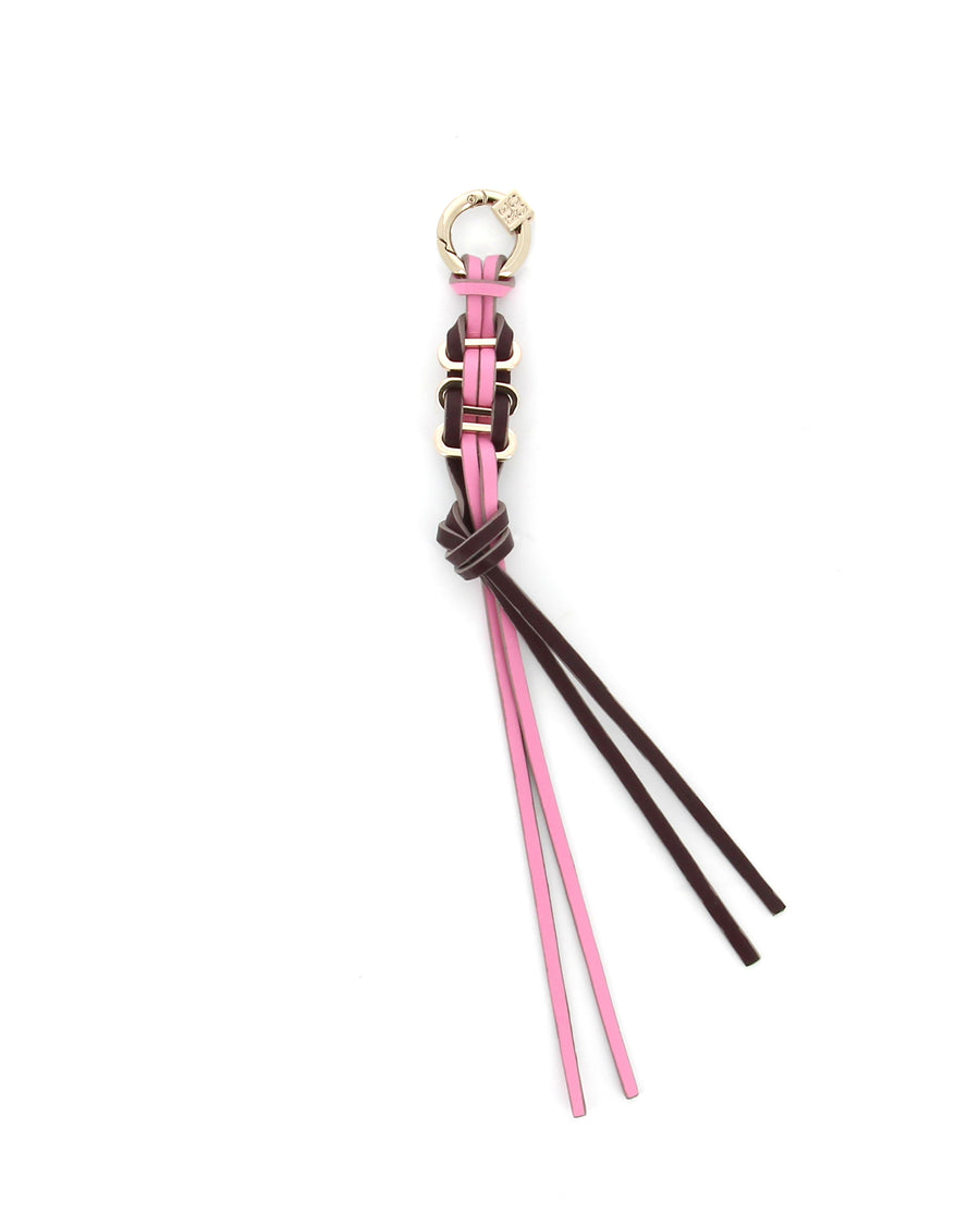 Twist Charm in pink & burgundy, made in Paris, inclusive and handcrafted
